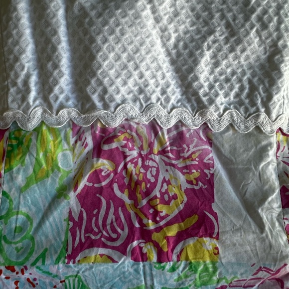 Lilly Pulitzer Pink and Green Patchwork Kids Dress - Picture 2 of 6